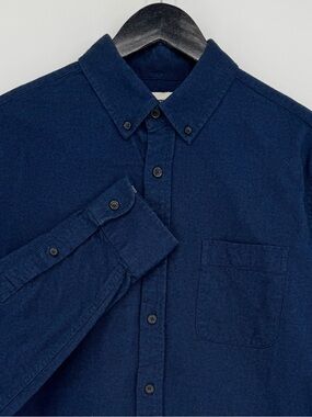 Taylor Stitch Organic Cotton Jack Shirt Long Sleeve 42 Large Blue Casual